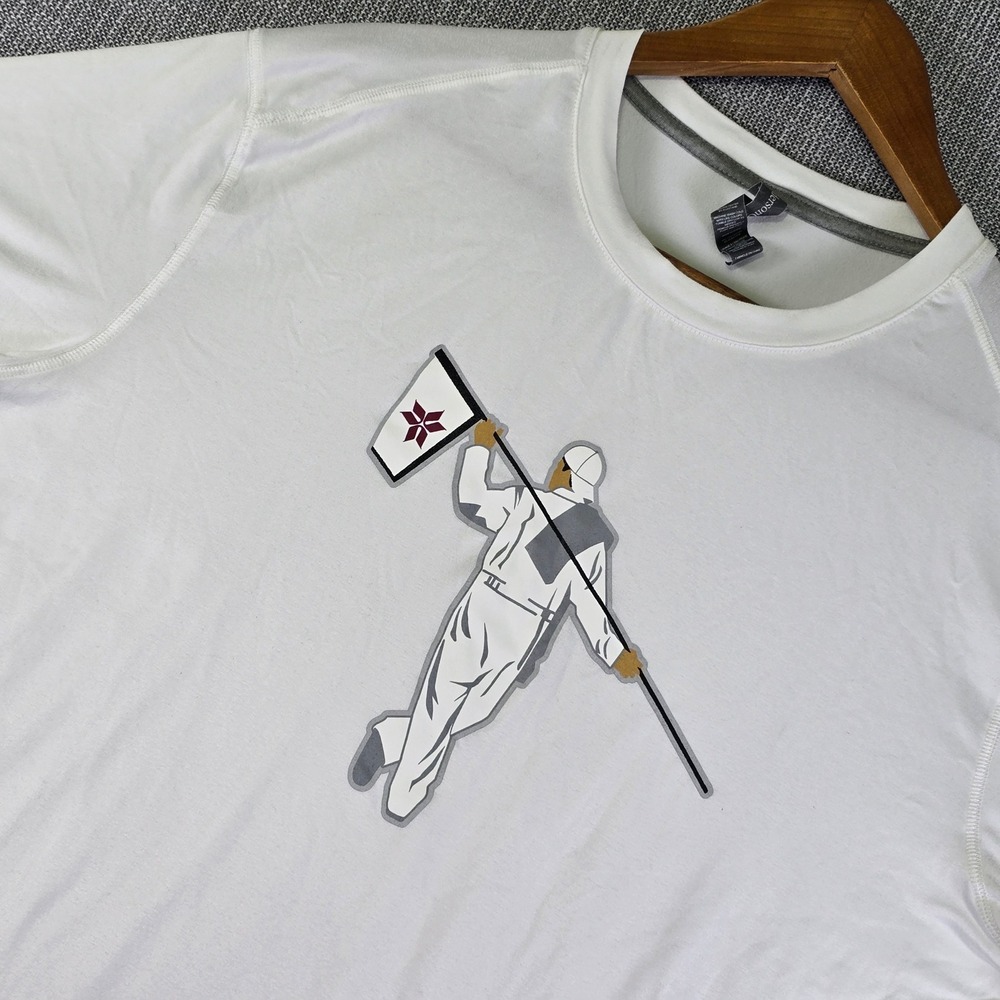 Andersonord T Shirt Mens Large Caddy Flag Graphic White Performance Athleisure